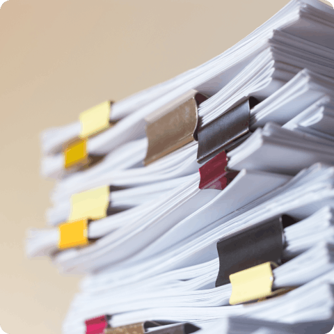 個人情報の入った書類