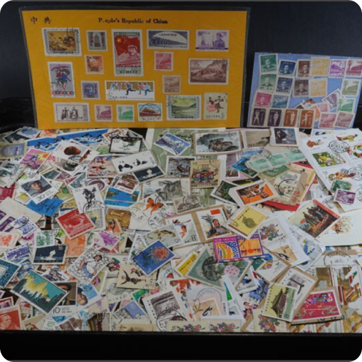 消印ありの中国バラ切手